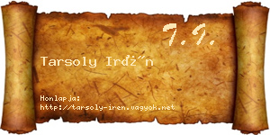 Tarsoly Irén névjegykártya
