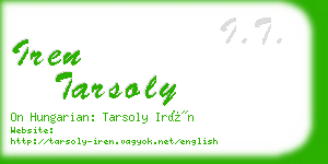 iren tarsoly business card